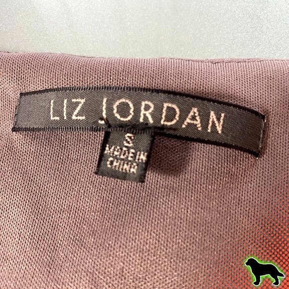 Liz Jordan Purple Glitter Gradient Sheer Top with Tank Lining Size S Like NEW - Picture 5 of 5